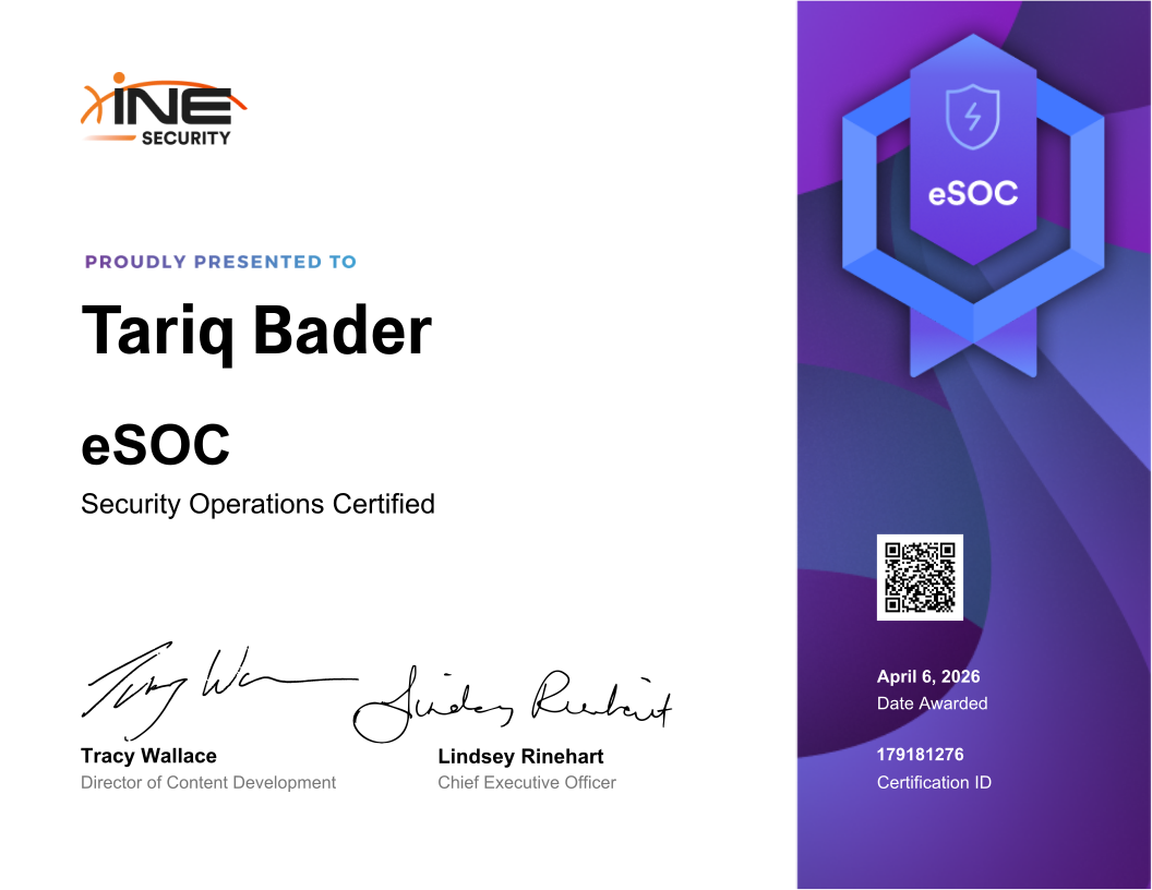 Tariq Bader — eSOC