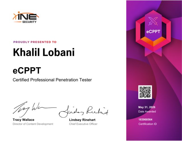 Khalil Lobani — eCPPT