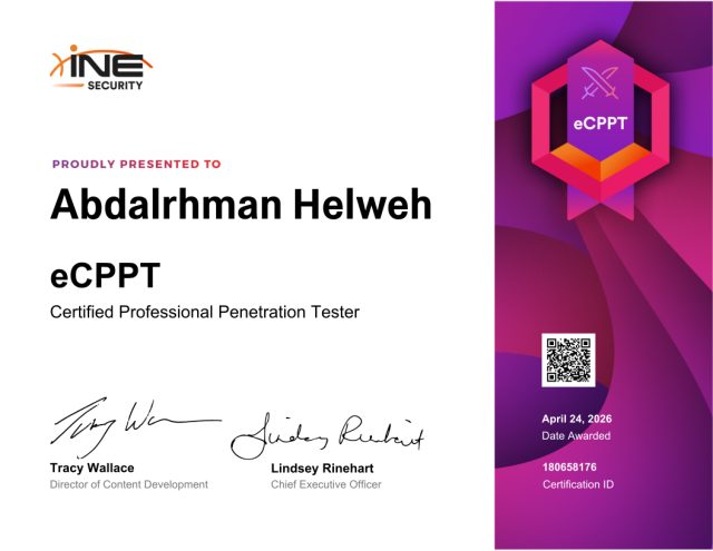 Abdalrhman Helweh — eCPPT