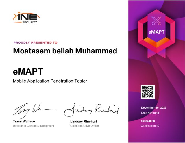 Moatasem Bellah Muhammed — eMAPT