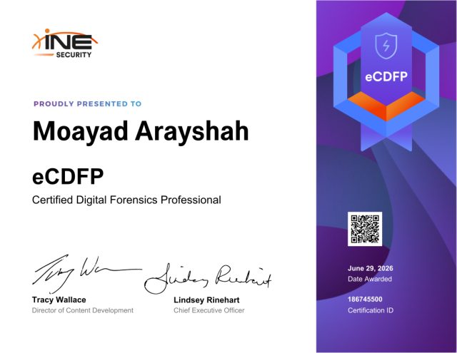 Moayad Arayshah — eCDFP
