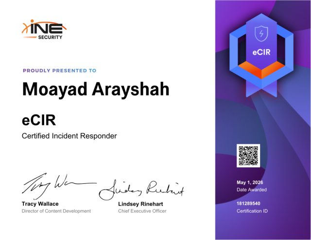 Moayad Arayshah — eCIR
