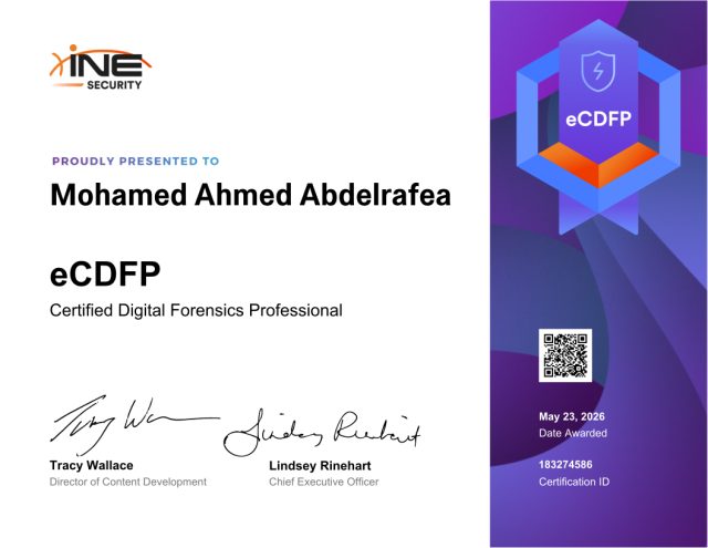 Mohamed Ahmed Abdelrafea — eCDFP