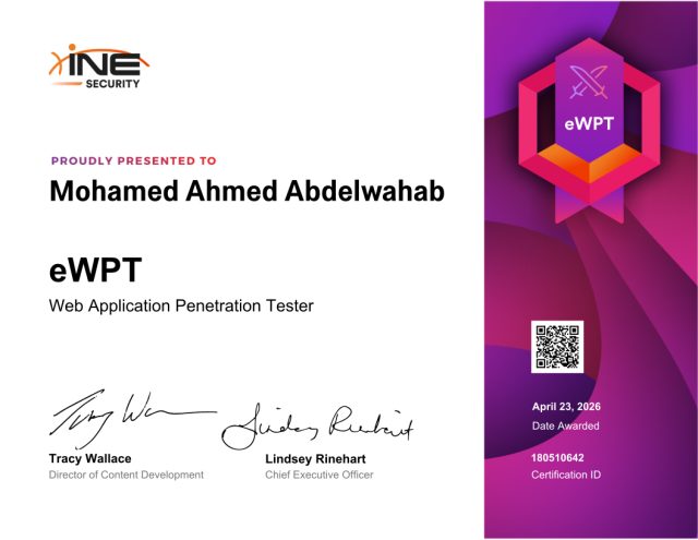 Mohamed Ahmed Abdelwahab — eWPT