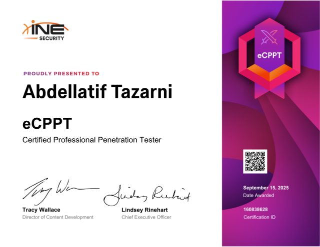 Abdellatif Tazarni — eCPPT
