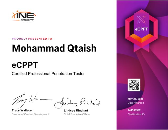Mohammad Qtaish — eCPPT
