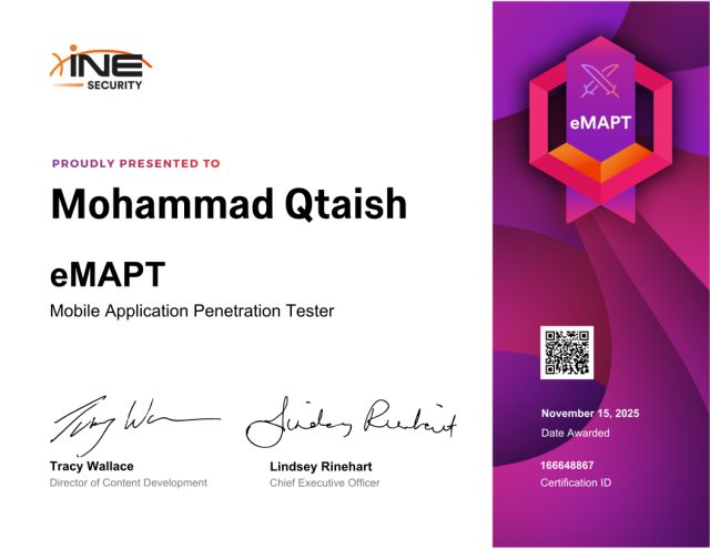 Mohammad Qtaish — eMAPT