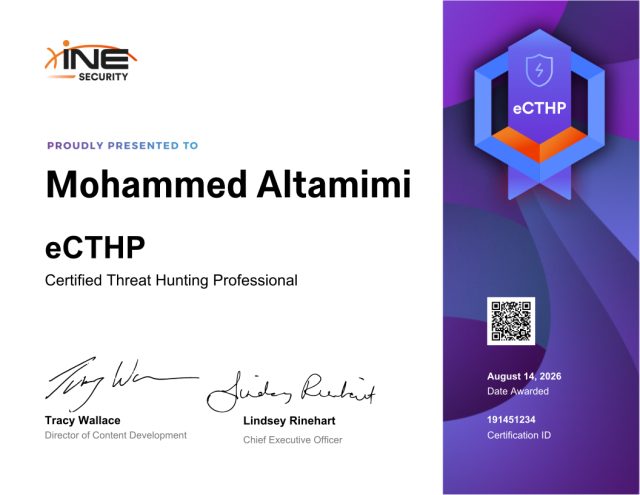 Mohammed Altamimi — eCTHP