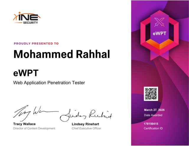 Mohammed Rahhal — eWPT