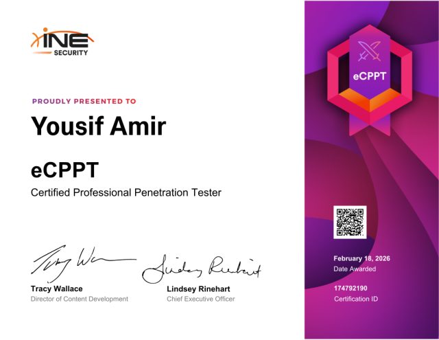 Yousif Amir — eCPPT