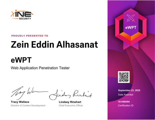 Zein Eddin Alhasanat — eWPT