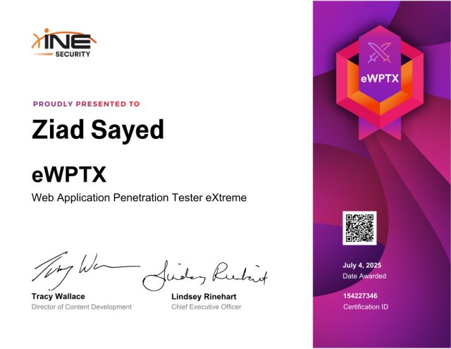 Ziad Sayed — eWPTX