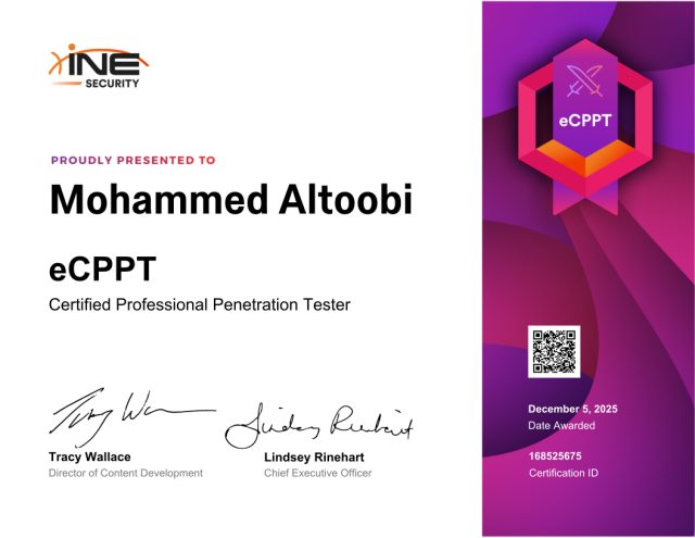Mohammed Altoobi — eCPPT