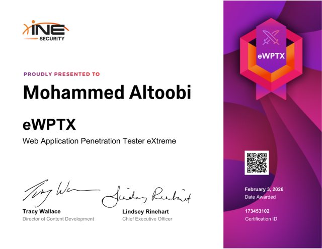 Mohammed Altoobi — eWPTX