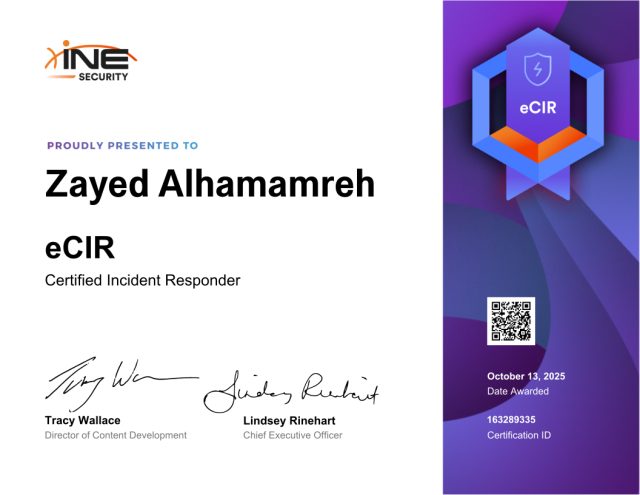 Zayed Alhamamreh — eCIR