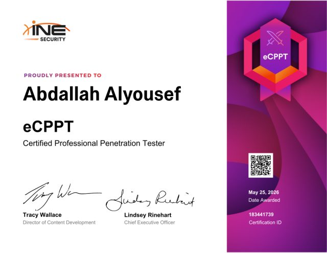 Abdallah Alyousef — eCPPT