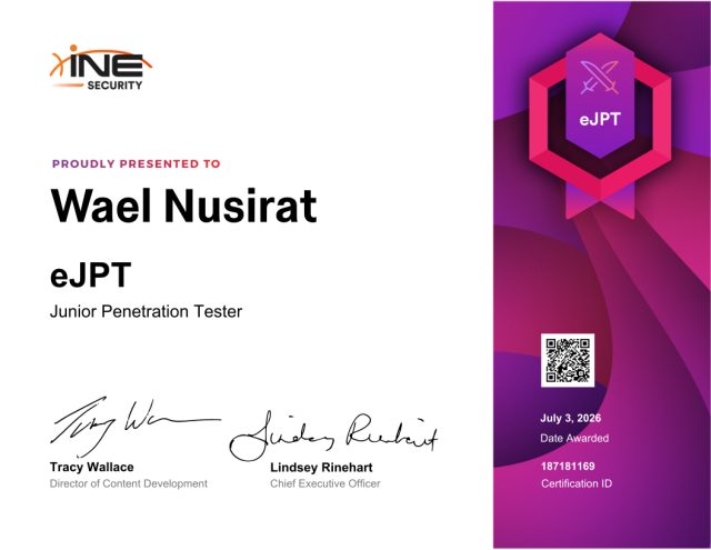 Wael Nusirat — eJPT