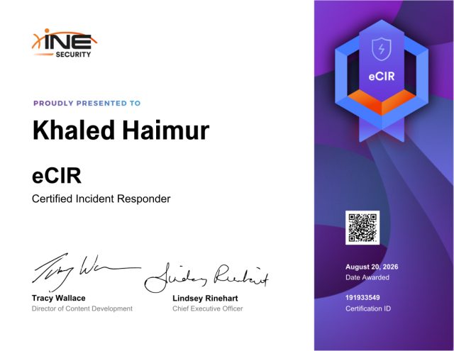 Khaled Haimur — eCIR