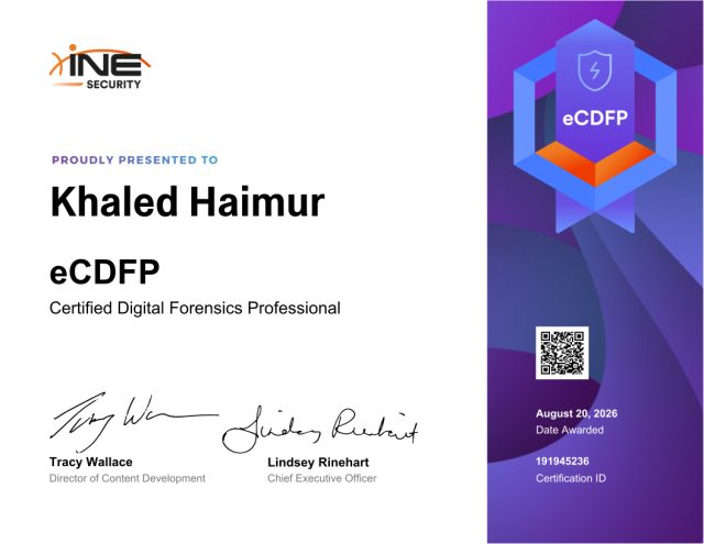 Khaled Haimur — eCDFP