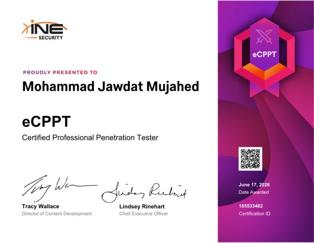 Mohammad Jawdat Mujahed — eCPPT