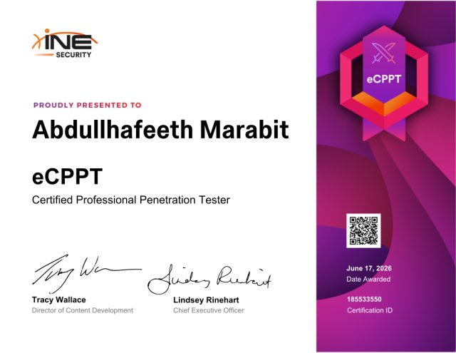 Abdullhafeeth Suliman Marabit — eCPPT