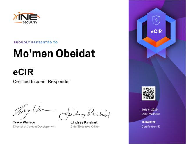 Mo'men Obeidat — eCIR