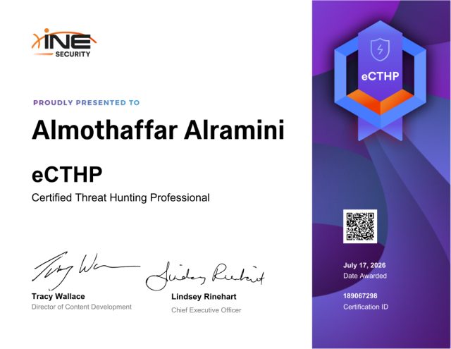 المظفر أمين فلاح الراميني — eCTHP