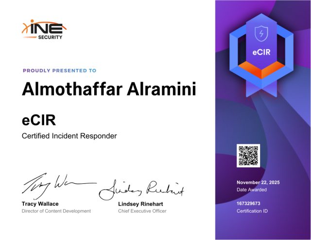 المظفر أمين فلاح الراميني — eCIR