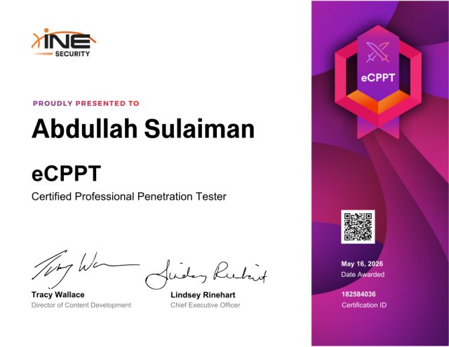 عبدالله خلدون مثقال سليمان — eCPPT