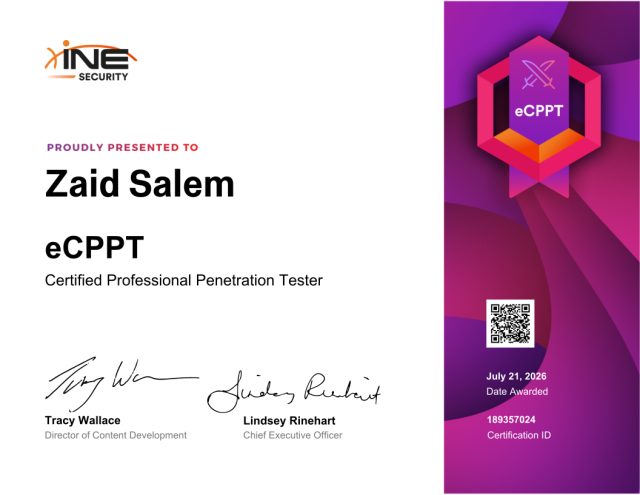 Zaid Salem — eCPPT
