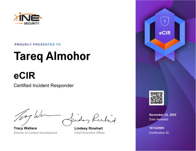 طارق محمد المهر — eCIR