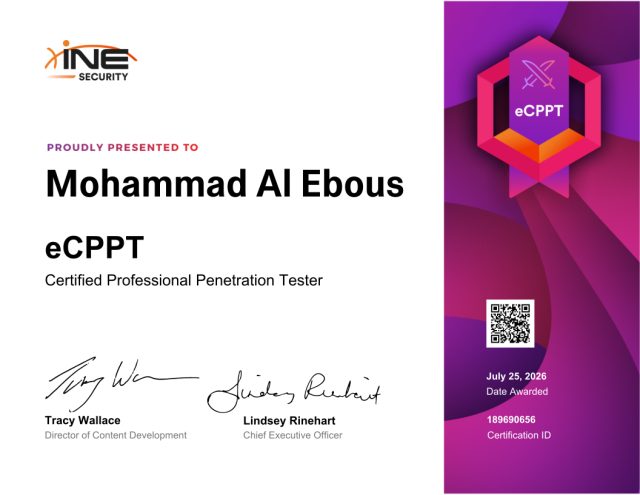 محمد خالد العبوس — eCPPT