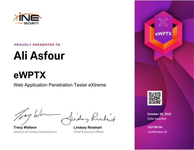 Ali Asfour — eWPTX