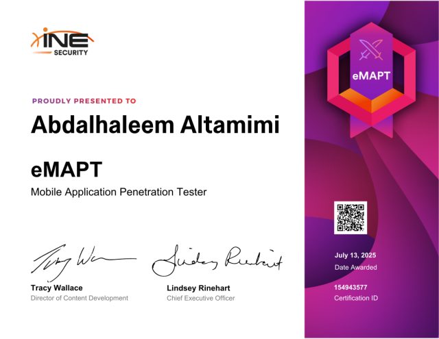 Abdalhaleem Altamimi — eMAPT