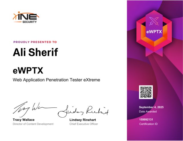 Ali Sherif — eWPTX