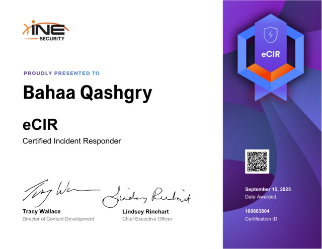 Bahaa Qashgry — eCIR